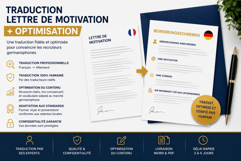 Traduction Lettre de Motivation + Optimisation