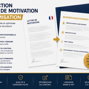 Traduction Lettre de Motivation + Optimisation