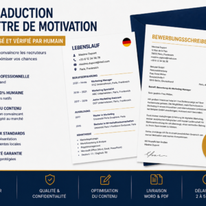 Pack Traduction CV et Lettre de Motivation + Optimisation